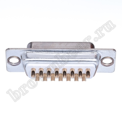 Разъем D-SUB  15 контактов, гнездо на кабель, пайка, тип 2 DB-15F фото 4