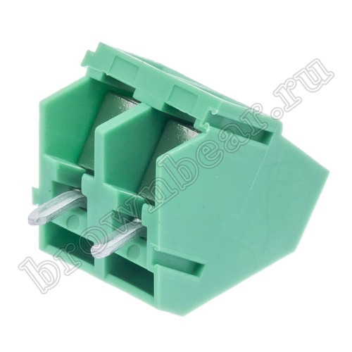 Клеммник винтовой на плату, 2 контакта, 5.0 мм, угловой, 60 градусов TB-03AL фото 5