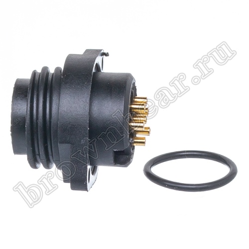 Разъём промышленный круглый серии RD-24 7 контактов, вилка на блок фото 2