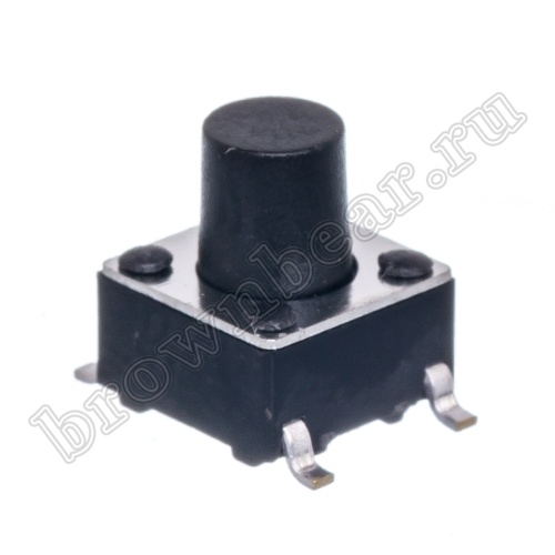 Кнопка тактовая SMD, 6x6 мм, h=7 мм, 4 контакта