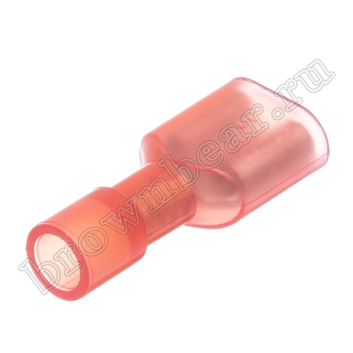 Клемма плоская обжимная 6.3 мм, гнездо на провод 0.5 - 1.5 мм², полностью изолированная, кратно 100шт., РПИ-М TAI-1.25MIF фото 3