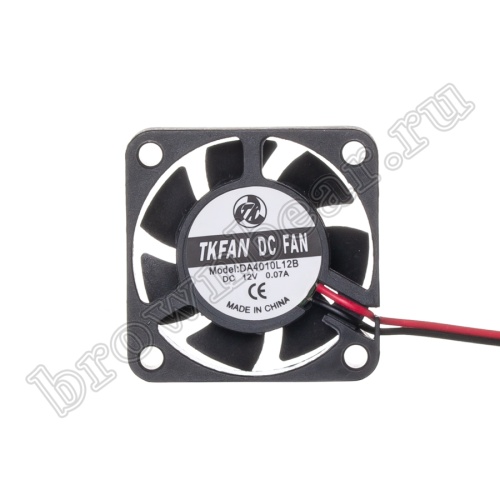 Вентилятор для корпуса 40х40х10, DC 12В, 0.07А, подшипник качения (DAC4010L12B)