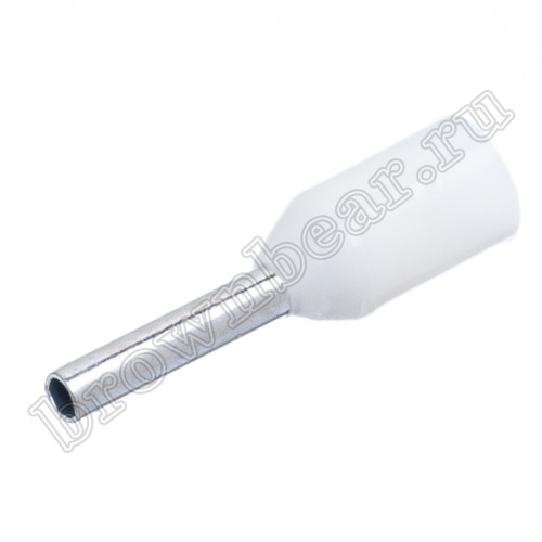 Кабельный наконечник штыревой втулочный изолированный НШВИ 6 мм, под опрессовку на провод 0.5 мм², упаковка 100шт. TIC-0.5-6