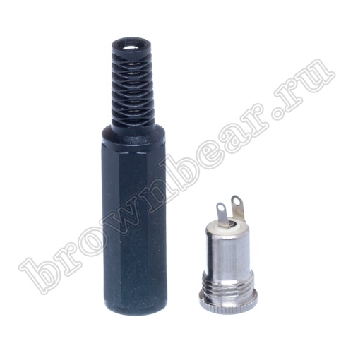 Разъем питания штырьковый DC гнездо 2.5 х 5.5 мм, на кабель c амортизатором, тип 2 DJK-00B-2 фото 4