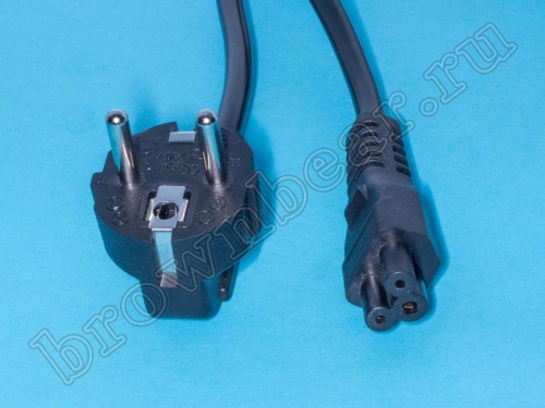 Кабель (шнур) питания  220в IEC320, для ноутбука, разъём C5, 1.5 метра фото 3