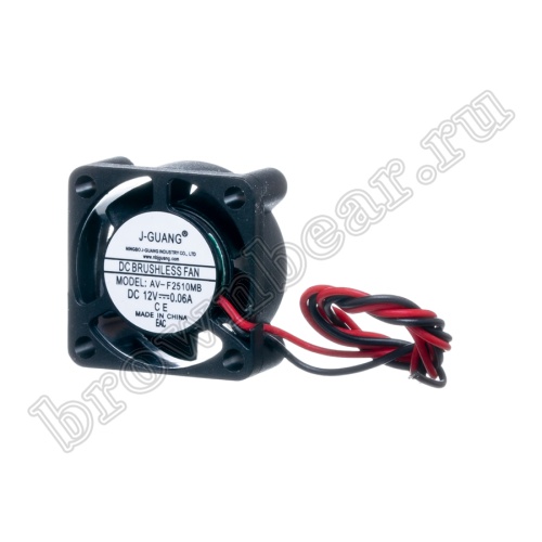 Вентилятор для корпуса 25х25х10, DC 12В, 0.06А, подшипник качения, AV-F2510MB фото 6