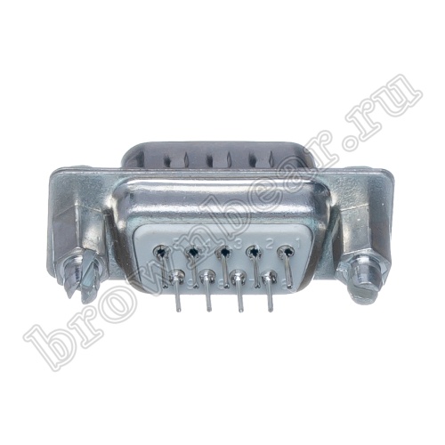 Разъем D-SUB   9 контактов, вилка на плату, вертикальный с крепежными стойками DBS-9M фото 7