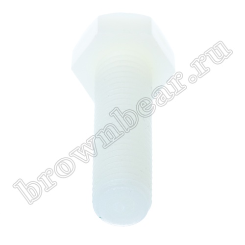 Винт пластиковый М8х1.25, L=30мм, нейлон, упаковка 100 шт. фото 5