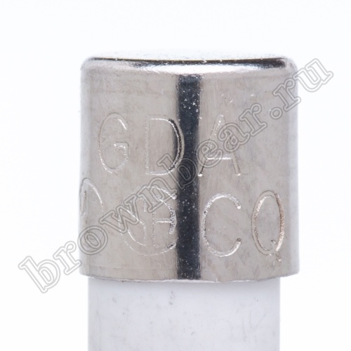 Предохранитель 5х20 мм, цилиндрический, керамический, с задержкой, 5А/250В (GDA) фото 3