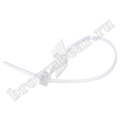 Стяжка (хомут) нейлоновая 100 x 2.5мм с маркировочной площадкой, белая, упаковка 100 шт. MCV-100 фото 5