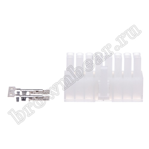 Разъем питания Mini-Fit 16 контактов, гнездо на кабель, шаг 4,2мм MF-16F фото 8