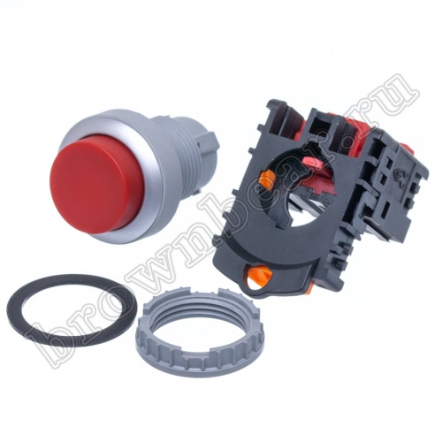 Кнопка управления выступающая, без фиксации, d 30 мм, НЗ, красная TN2BLR-1B фото 6