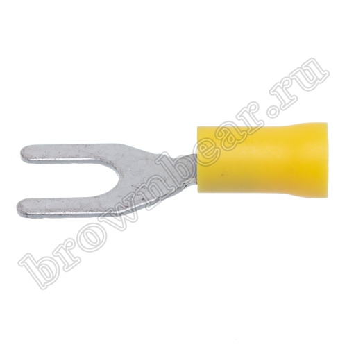 Клемма вилочная обжимная тип "U" 6.4 мм на провод 4.0 - 6.0 мм², изолированная, кратно 100шт. TYI-5.5-6 фото 6