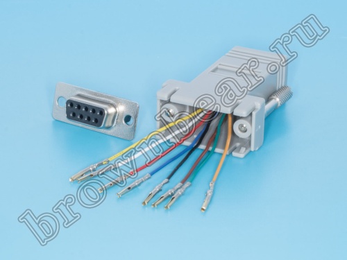 Переходник D-SUB 9 гнездо - RJ45 гнездо GC-9FT8 фото 5