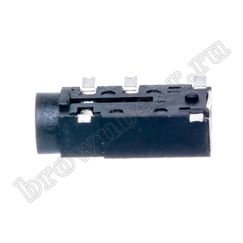 Разъём 3.5мм гнездо mini Jack на плату, поверхностный монтаж, стерео, 5 контактов, тип 2 AUB-36/2-2 фото 3