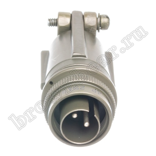 Разъём Amphenol серии MS, 2 контакта, вилка на кабель, тип 10SL, резьбовой MS3106E-10SL-4P фото 6