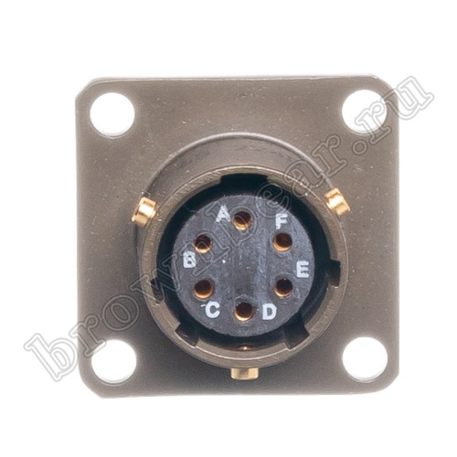 Разъём Amphenol серии 62IN, 6 контактов, розетка на блок, тип 10, байонетный 62IN-12E-10-6S фото 6