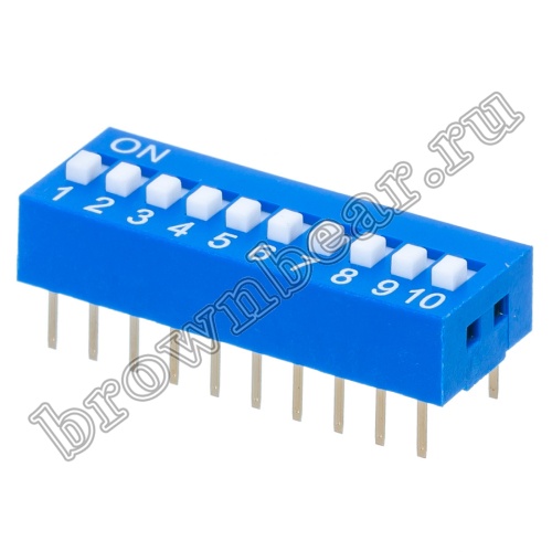 Переключатель Dip-Switch 10 контактных групп SWD1-10
