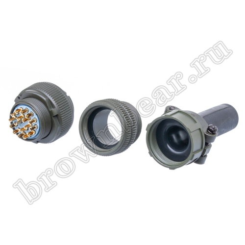 Разъём промышленный круглый MIL-5015 серии MS 17 контактов, гнездо на кабель фото 6