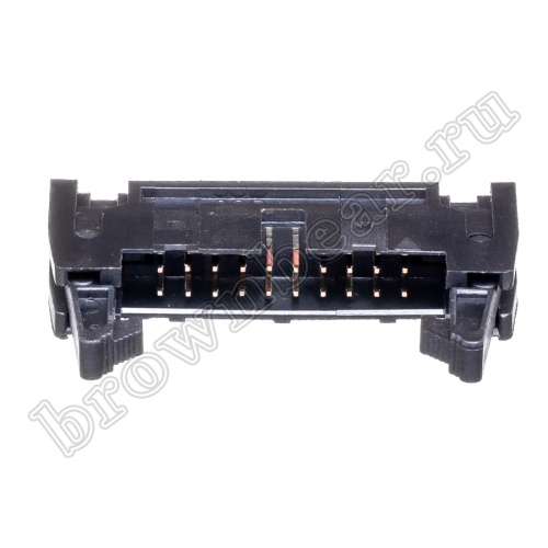 Разъем IDC 2х10 вилка на плату, шаг 2.54мм, с защелками SCM-20 фото 7