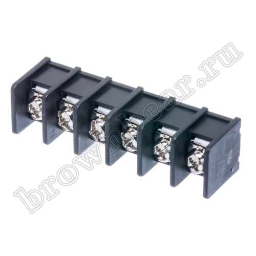 Клеммник винтовой на плату, 6 контактов, шаг 8.25 мм TB-11-6
