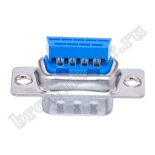 Разъем D-SUB  9 контактов, вилка на кабель, зажим DBI-9M фото 6