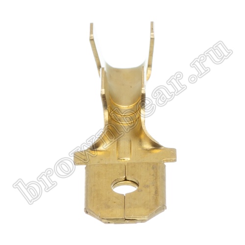 Клемма плоская обжимная 6.3 мм, вилка на провод 2.5 - 4.0 мм, неизолированная, кратно 100шт., РП-П TA-3.5MO фото 4