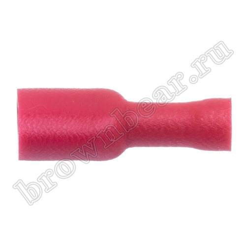 Клемма плоская обжимная 6.3 мм, гнездо на провод 0.5 - 1.5 мм², полностью изолированная, кратно 100шт., РПИ-М TAI-1.25FI фото 5