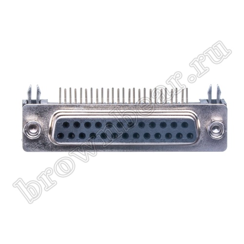Разъем D-SUB  25 контактов, гнездо на плату, прямой угол  7.2мм, тип 2 DRB-25FA фото 4