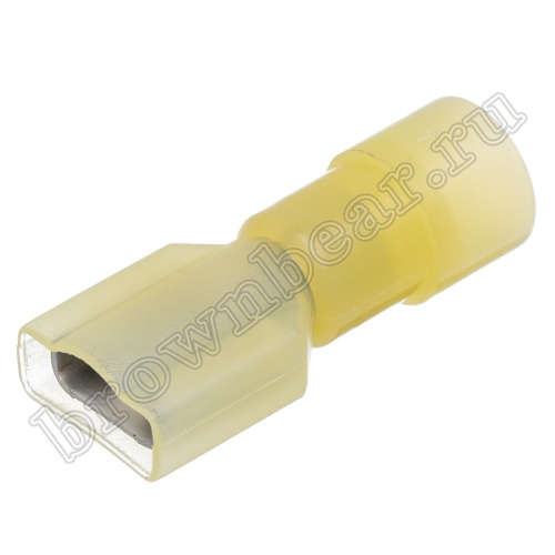 Клемма плоская обжимная 6.3мм, гнездо на провод 4.0 - 6.0 мм², полностью изолированная, под контакт 0.8 мм, кратно 100шт,  РПИ-М TAI-5.5I8