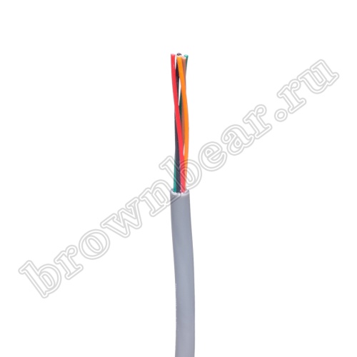 Кабель сигнальный коммуникационный 5 проводов, 28AWG, бухта 50м, неэкранированный, серый SIN YU фото 3