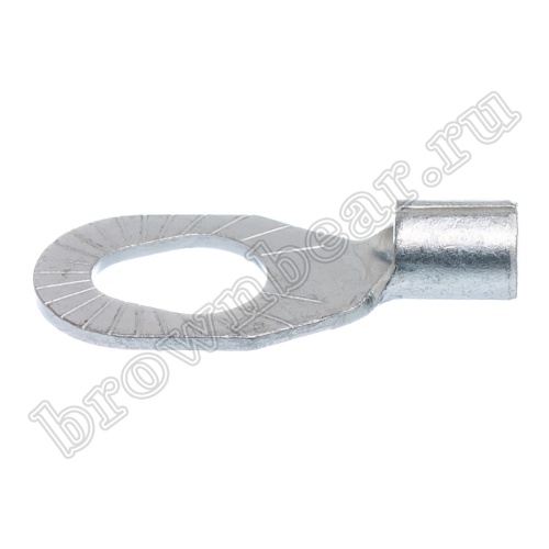 Клемма кольцевая обжимная тип "O" 3.7 - 5.3 мм на провод 1.5 - 2.5 мм², неизолированная, кратно 100шт. TR-2-3/5 фото 5