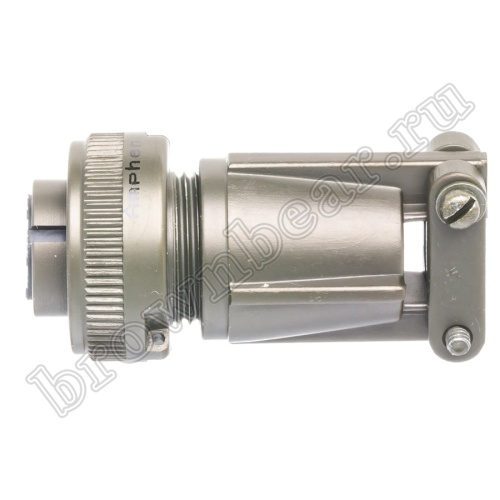 Разъём Amphenol серии MS, 6 контактов, розетка на кабель, тип 14S, резьбовой MS3106E-14S-6S фото 2