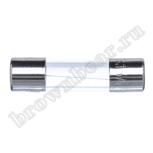 Предохранитель 5х20 мм, цилиндрический, стеклянный, быстрый, 3.15А/250В (GFE) фото 4